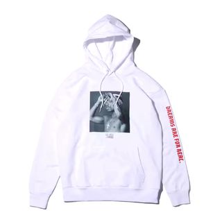 アトモス(atmos)のSNOOP DOG HOODIE WHITE パーカーメンズ　L スヌープドッグ(パーカー)