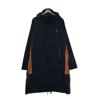 ベッドフォード(BED J.W. FORD)の【新品】  BED J.W. FORD / ベッドフォード | × adidas Originals ロゴプリント バイカラー フーデッドナイロンコート | L | ネイビー | メンズ(その他)