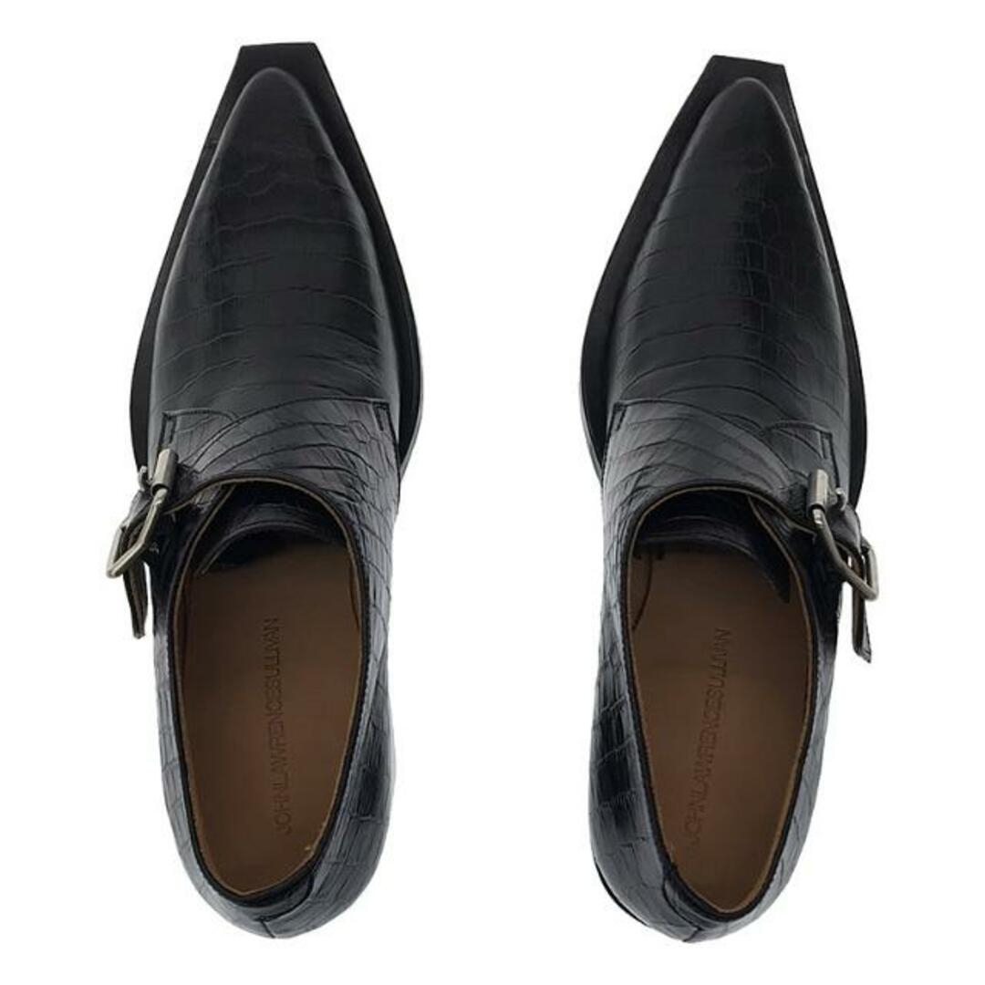 JOHN LAWRENCE SULLIVAN(ジョンローレンスサリバン)の【新品】  JOHN LAWRENCE SULLIVAN / ジョンローレンスサリバン | POINTED TOE SHOES バックル ポインテッドトゥ ヒールシューズ | 7 | CROCODILE | メンズ メンズの靴/シューズ(ブーツ)の商品写真