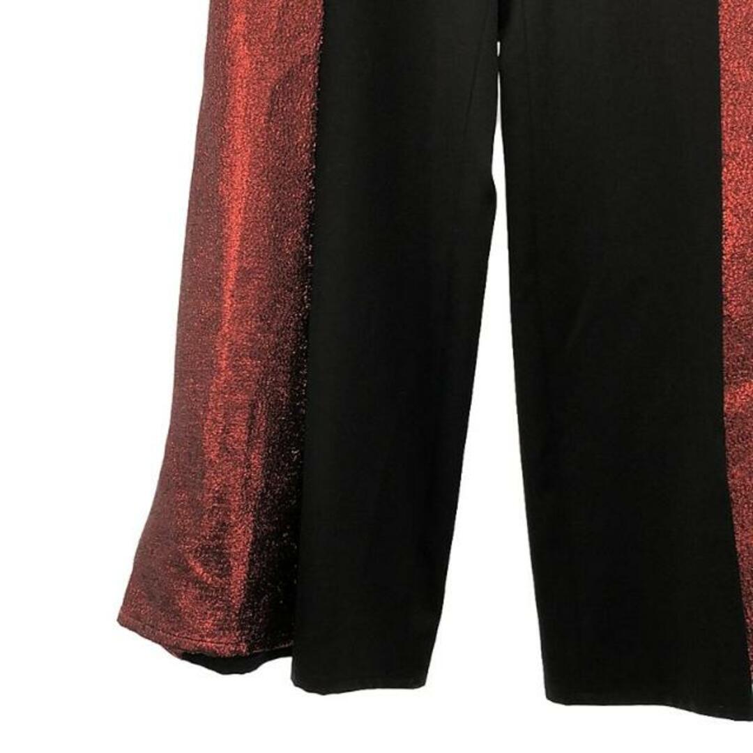 sulvam(サルバム)の【新品】  sulvam / サルバム | 2022AW | WOMENS GLITTER SWITCHING TROUSERS グリッター スイッチングトラウザー | S | ブラック / レッド | レディース レディースのパンツ(その他)の商品写真