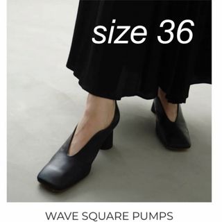 CLANE - CLANE クラネ WAVE SQUARE PUMPS パンプス