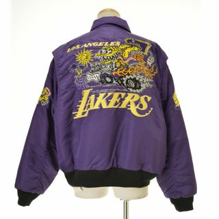 【BRAINDEAD×NBA】LOS ANGELES LAKERS ジャケット(フライトジャケット)