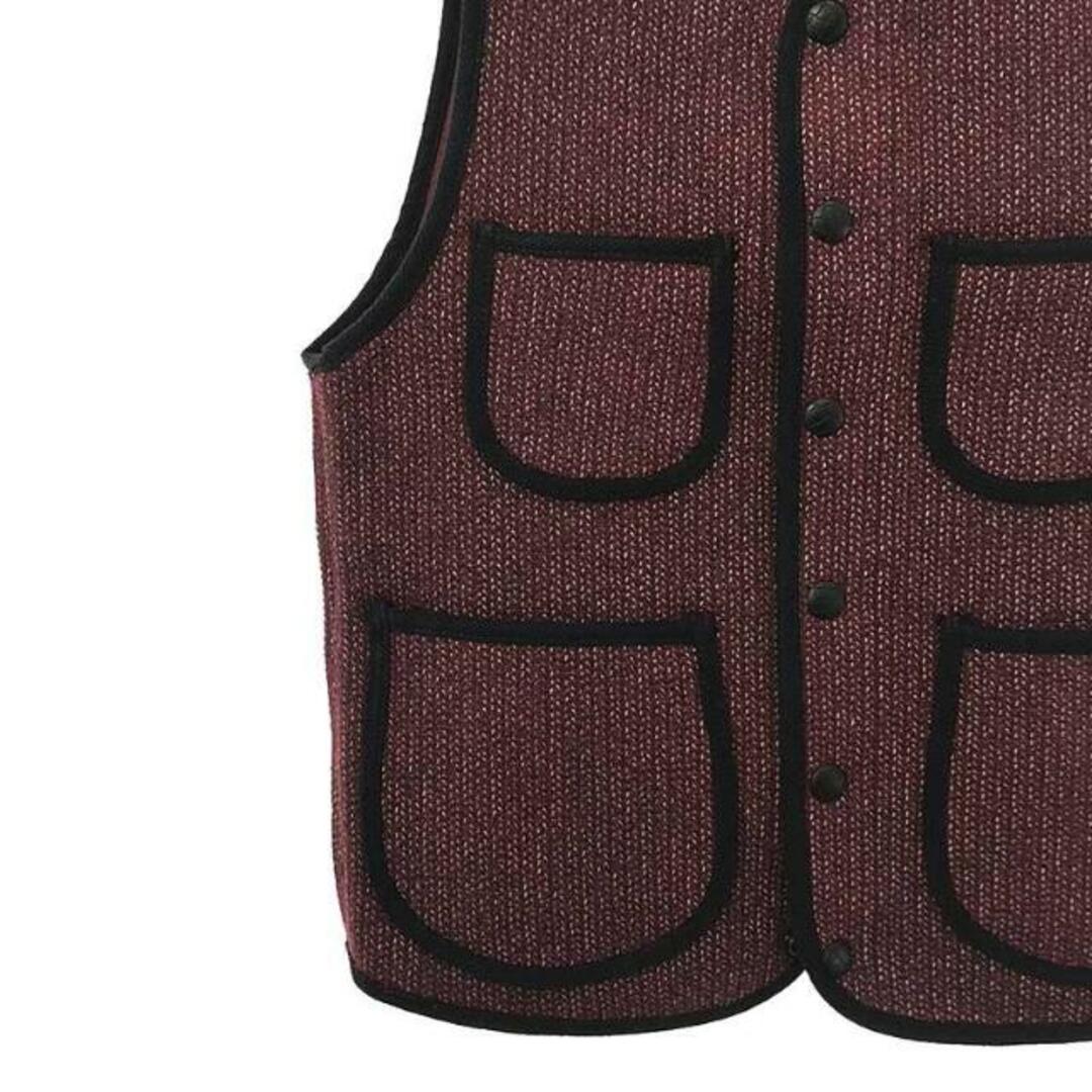 STUDIO D'ARTISAN(ステュディオダルチザン)のSTUDIO D'ARTISAN / ステュディオ・ダ・ルチザン | BEACH CLOTH VEST コットン ウール ハンティングベスト | 36 | バーガンディー | メンズ メンズのトップス(ベスト)の商品写真