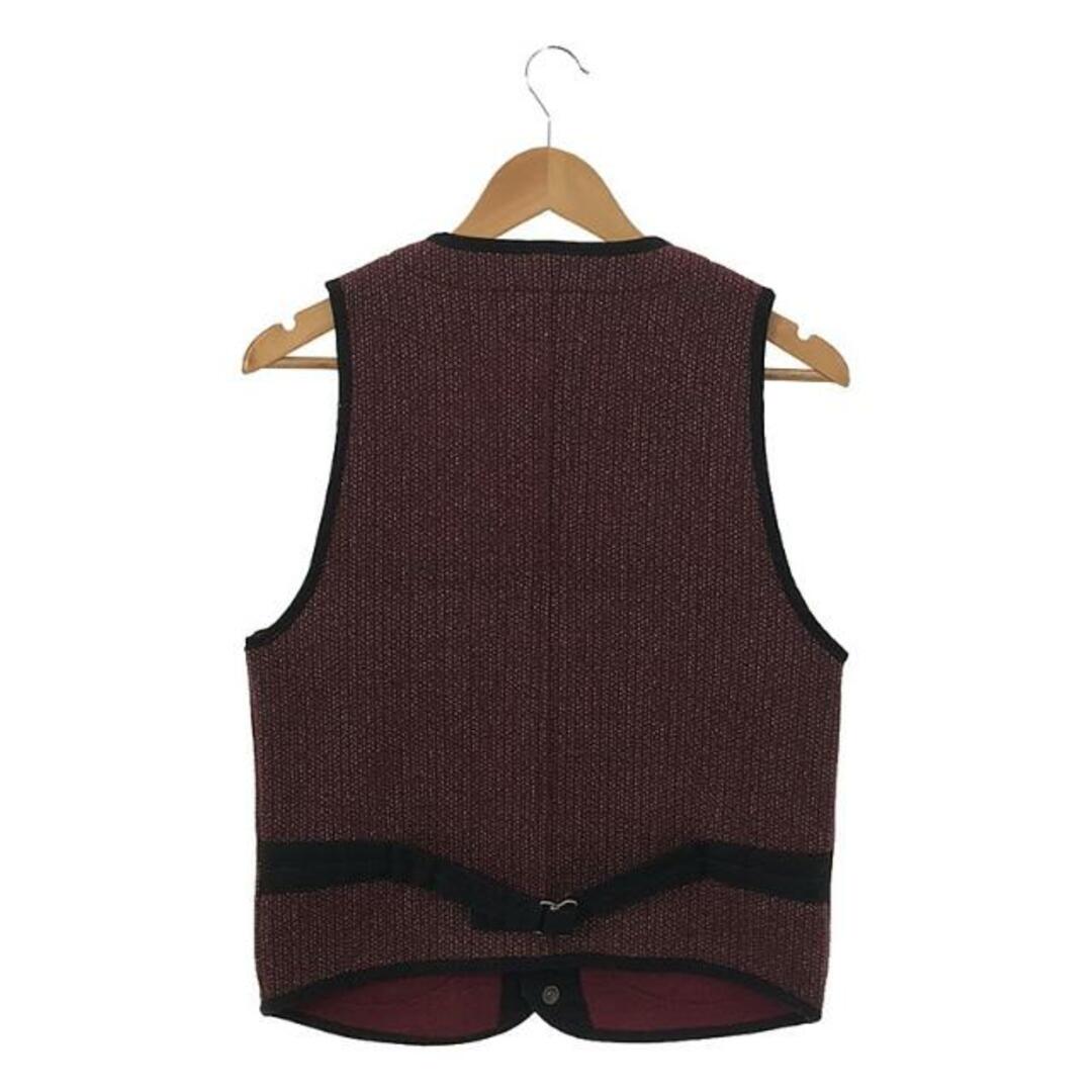 STUDIO D'ARTISAN(ステュディオダルチザン)のSTUDIO D'ARTISAN / ステュディオ・ダ・ルチザン | BEACH CLOTH VEST コットン ウール ハンティングベスト | 36 | バーガンディー | メンズ メンズのトップス(ベスト)の商品写真