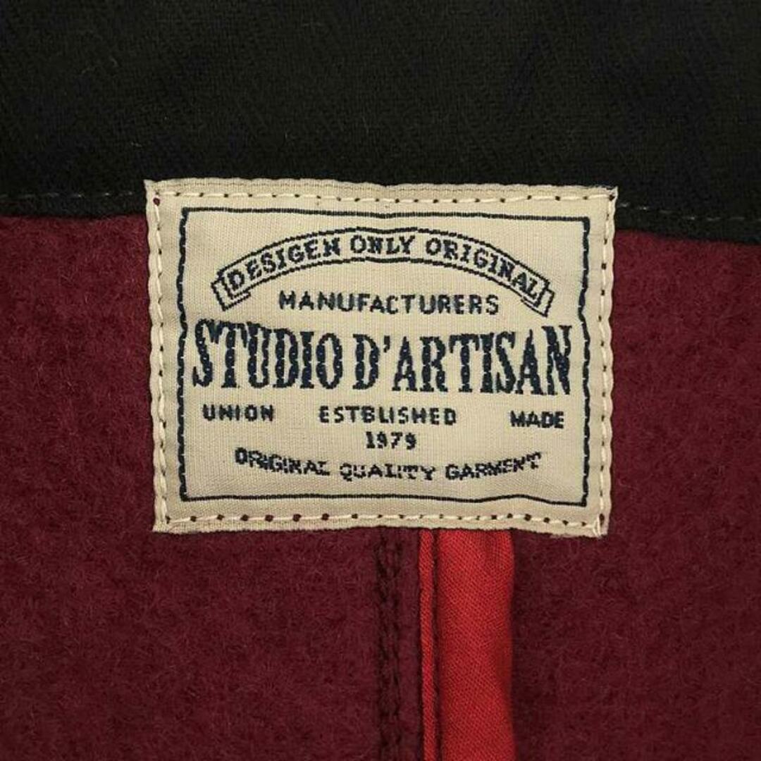 STUDIO D'ARTISAN(ステュディオダルチザン)のSTUDIO D'ARTISAN / ステュディオ・ダ・ルチザン | BEACH CLOTH VEST コットン ウール ハンティングベスト | 36 | バーガンディー | メンズ メンズのトップス(ベスト)の商品写真