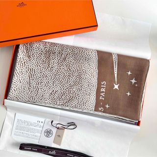 Hermes - HERMES エルメス バンダナ・スカーフ 90 オレンジxアイボリー