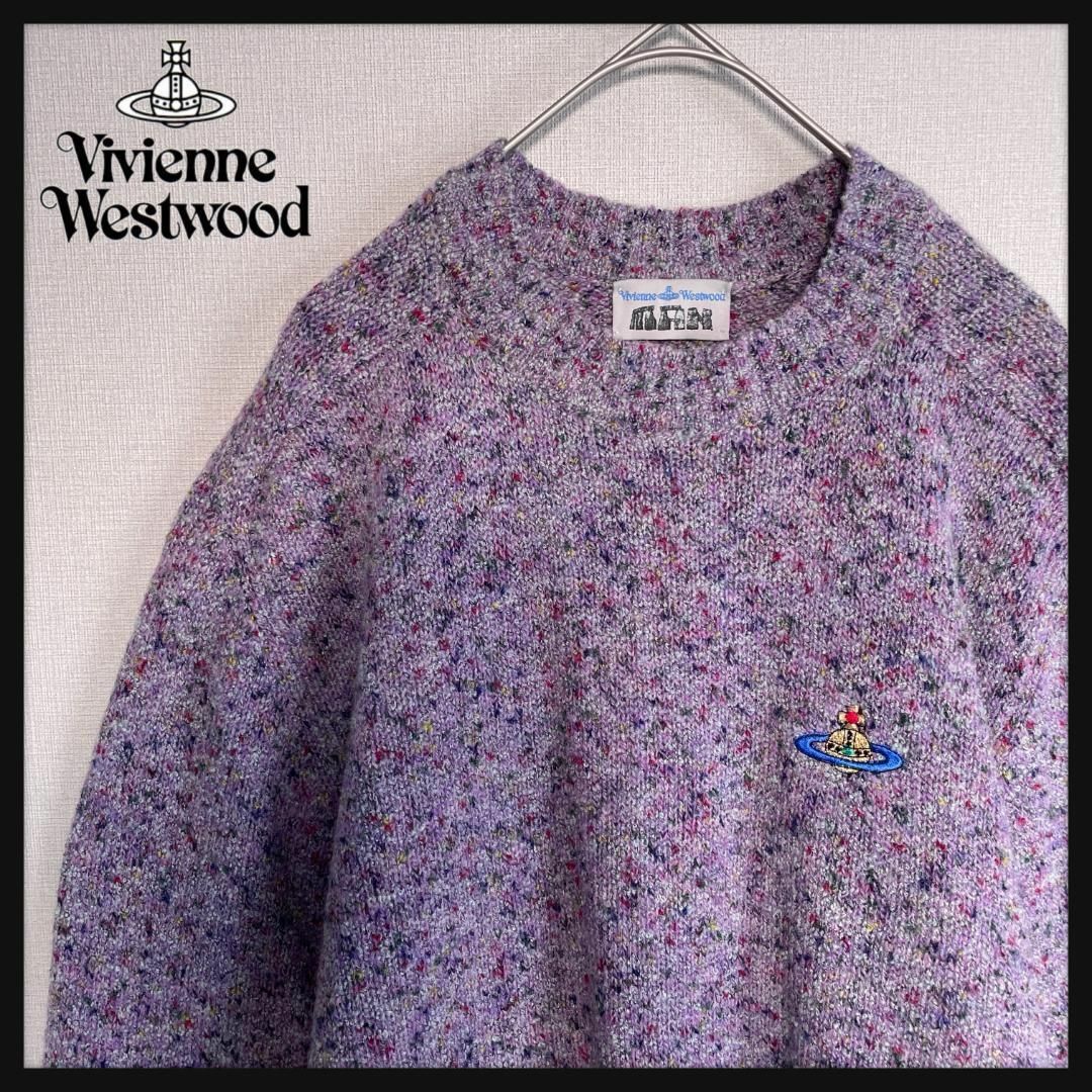 Vivienne Westwood(ヴィヴィアンウエストウッド)の【大人気☆オーブデザイン】ヴィヴィアンウエストウッド 刺繍ロゴ セーターニット メンズのトップス(ニット/セーター)の商品写真