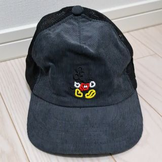 フリークスストア(FREAK'S STORE)の最終値下げ‼️ミッキー シルエット キャップ メッシュ コーデュロイ 黒(キャップ)