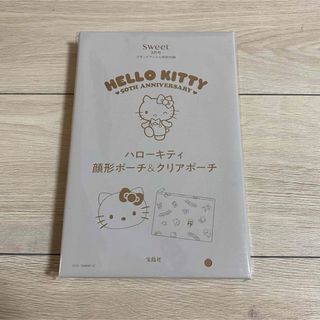 サンリオ(サンリオ)のsweet 付録　ハローキティ　顔形ポーチ&クリアポーチ(キャラクターグッズ)