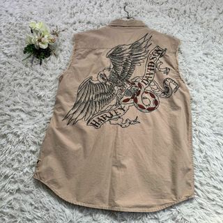 Harley Davidson - 美品 入手困難 ハーレーダビッドソン ベスト H-DMC イーグルスネーク L