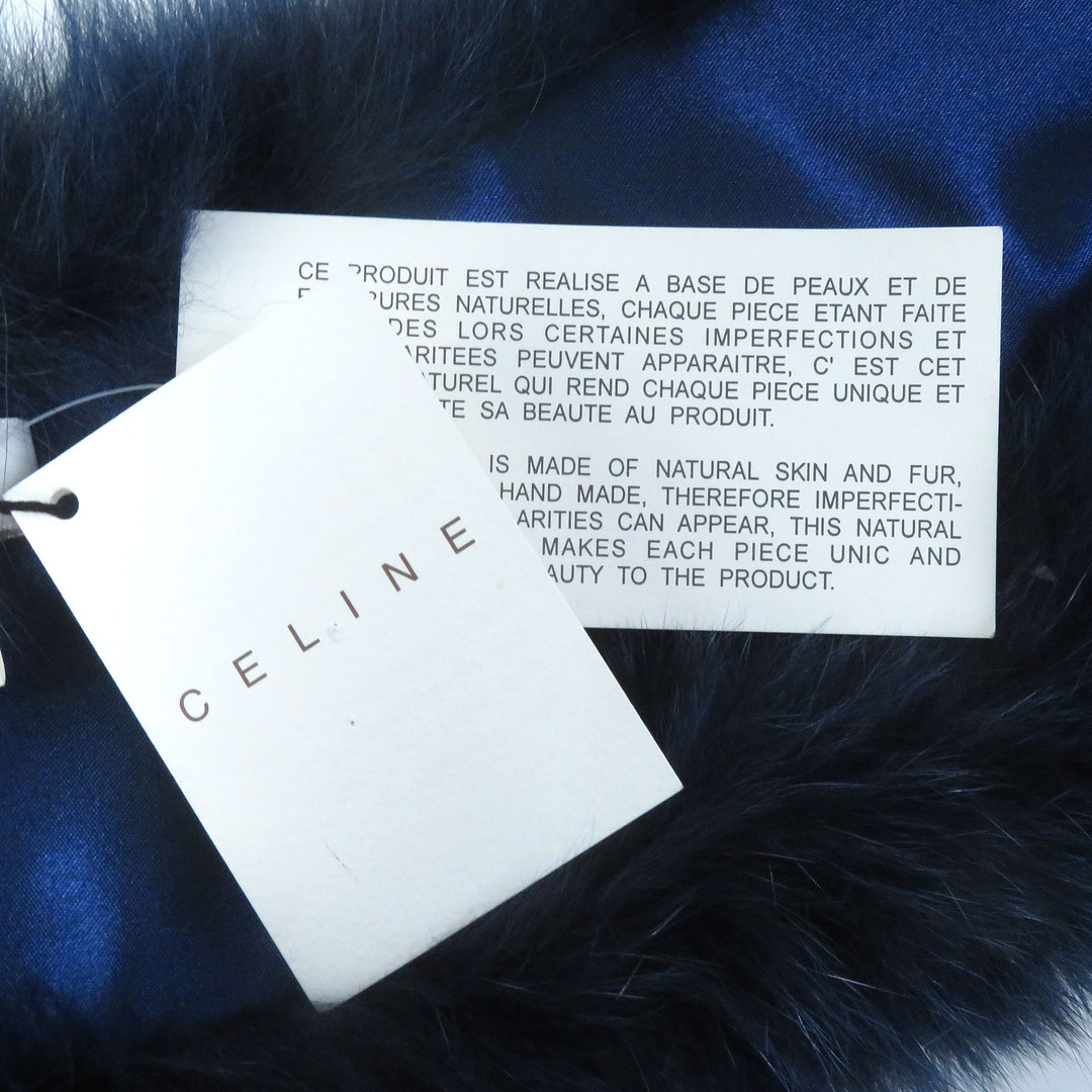 celine(セリーヌ)の未使用品 CELINE セリーヌ 519004COL フォックス ファー ティペット 襟巻 本毛皮ショール ネイビー レディース レディースのファッション小物(マフラー/ショール)の商品写真