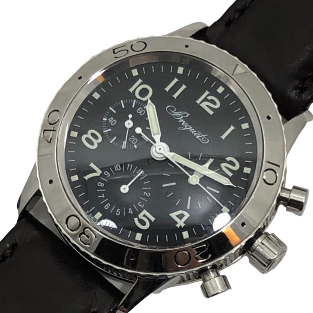Breguet(ブレゲ)の　ブレゲ Breguet アエロナバル タイプXX 3800ST/92/3W6 ブラック  SS/革ベルト（社外品） 自動巻き メンズ 腕時計 メンズの時計(その他)の商品写真