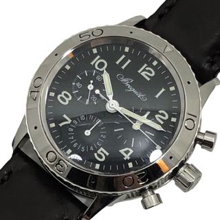 ブレゲ(Breguet)の　ブレゲ Breguet アエロナバル タイプXX 3800ST/92/3W6 ブラック  SS/革ベルト（社外品） 自動巻き メンズ 腕時計(その他)