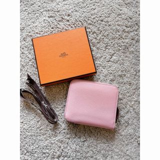 エルメス(Hermes)の美品　HERMES エルメス シルクインコンパクト 財布 ウォレット ピンク(財布)