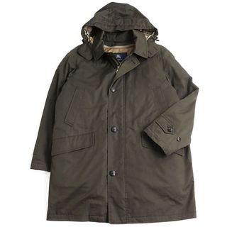 【ドンドン見直し】良品 BURBERRY LONDON バーバリーロンドン BBN22-722-28 ダウンライナー付き 2WAY 裏地ノバチェック柄 ロングコート ブラウン L 日本製 正規品 メンズ(ステンカラーコート)