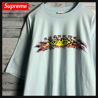 シュプリーム(Supreme)の【希少XLサイズ】シュプリーム☆センターロゴ入り半袖Tシャツ 豹 虎 入手困難(その他)