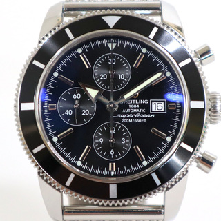 ブライトリング(BREITLING)の【BREITLING】ブライトリング スーパーオーシャン ヘリテージ 腕時計 クロノグラフ 自動巻き SS×黒文字盤 A13320/kr11550tg(腕時計(アナログ))