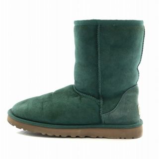 アグ(UGG)のアグ クラシック ショート ムートンブーツ スエード 24.0㎝ 緑 N5825(ブーツ)