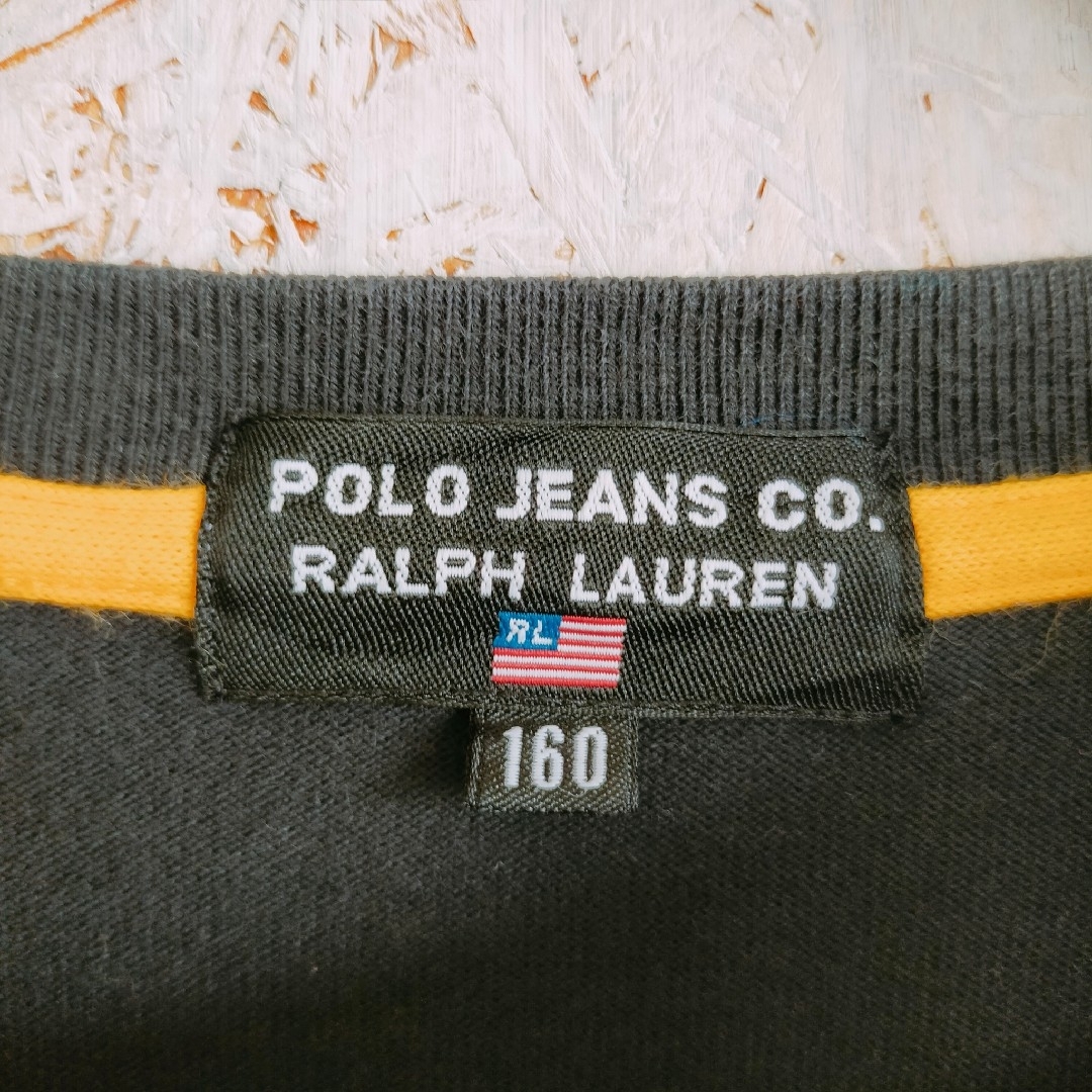 POLO RALPH LAUREN(ポロラルフローレン)のポロジーンズ　ラルフローレン　スウェット　ブラック　イエロー　160センチ メンズのトップス(スウェット)の商品写真