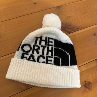 ザノースフェイス(THE NORTH FACE)のノースフェイス　キッズ　ロゴ　ニット帽　白(帽子)