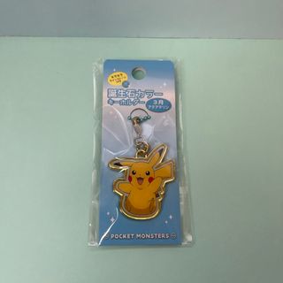 ポケモン(ポケモン)の誕生石カラー　キーホルダー　ピカチュウ　3月(キーホルダー)