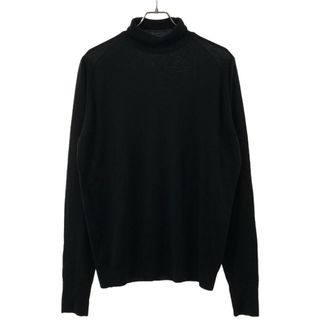 ジョンスメドレー(JOHN SMEDLEY)のJOHN SMEDLEY ジョンスメドレー ウールハイゲージタートルネックニットセーター  ブラック L(ニット/セーター)