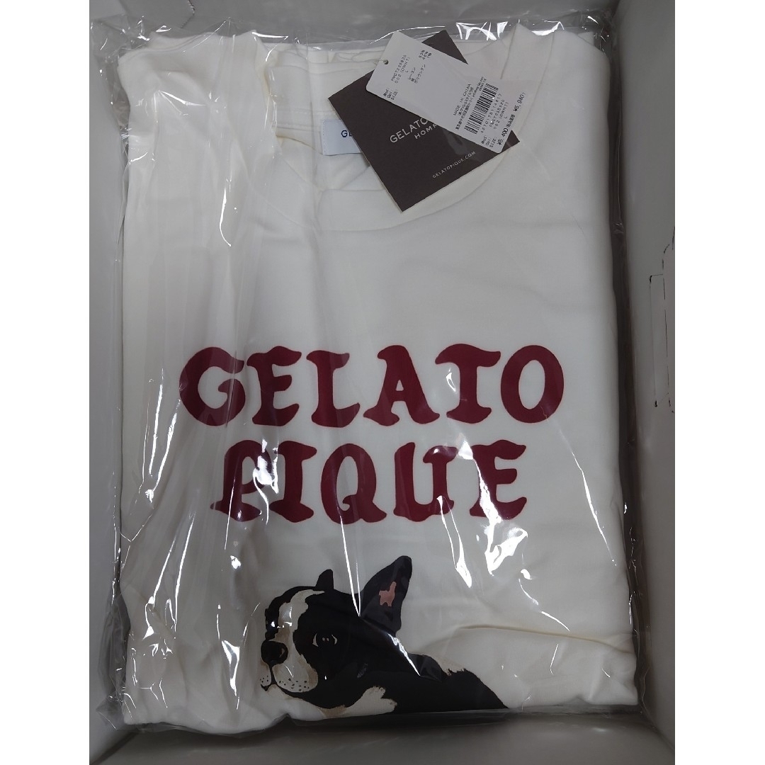 gelato pique(ジェラートピケ)のジェラートピケ　オム　フレンチブルドッグ　ブルゾン　パンツ　Tシャツ　ジェラピケ メンズのトップス(Tシャツ/カットソー(七分/長袖))の商品写真