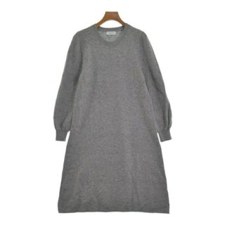 バーニーズニューヨーク(BARNEYS NEW YORK)のBARNEYS NEWYORK ワンピース -(M位) グレー 【古着】【中古】(ひざ丈ワンピース)