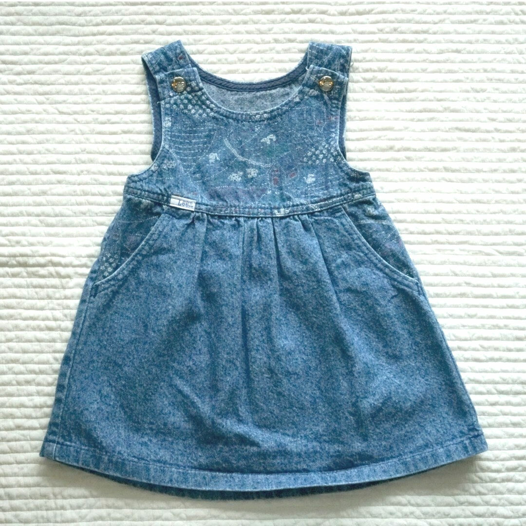 Lee(リー)のヴィンテージ　Lee　リー　デニムワンピース キッズ/ベビー/マタニティのキッズ服女の子用(90cm~)(ワンピース)の商品写真