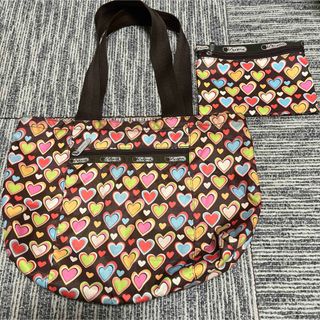 レスポートサック(LeSportsac)のハート柄　レスポートサック　トートバッグ　ポーチ(トートバッグ)