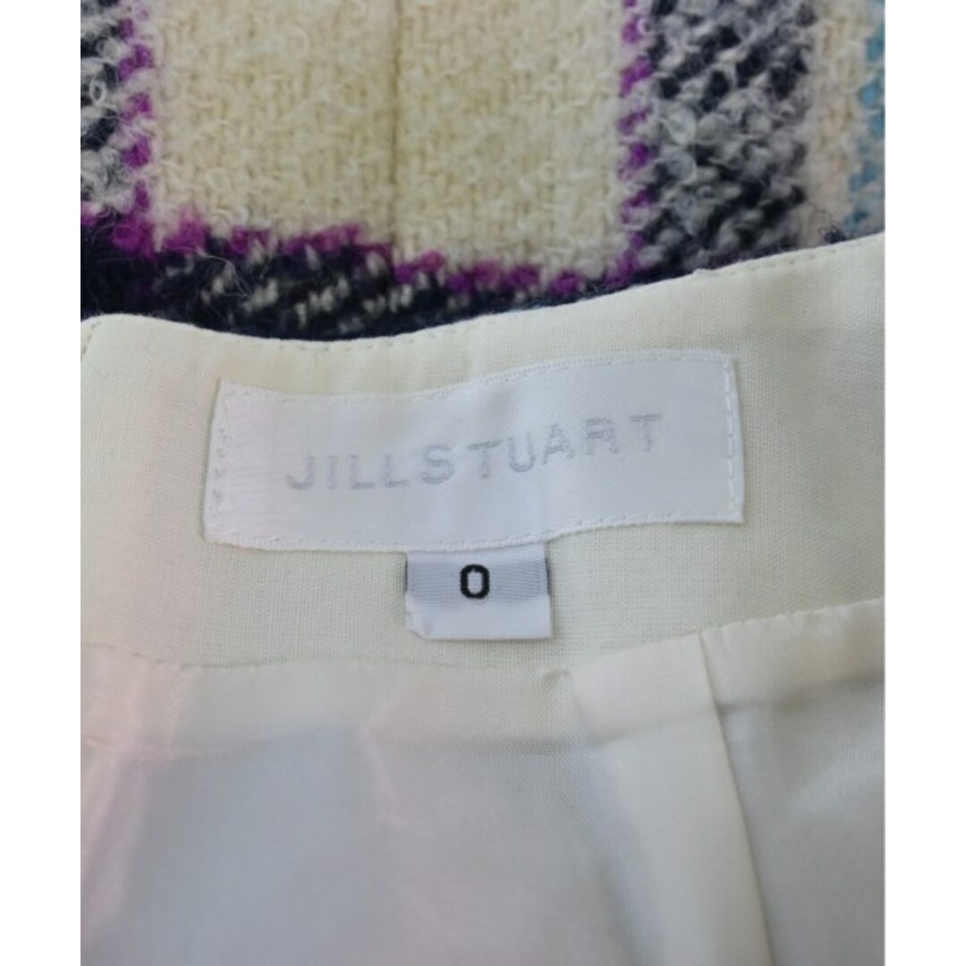 JILLSTUART(ジルスチュアート)のJILLSTUART ひざ丈スカート 0(XS位) 紺x白x水色等(チェック) 【古着】【中古】 レディースのスカート(ひざ丈スカート)の商品写真