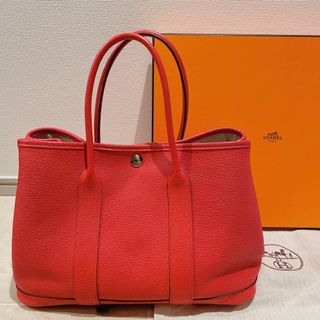 エルメス(Hermes)の今週末で削除様専用 美品 エルメス ガーデンパーティtpm 30 ルージュピマン(トートバッグ)