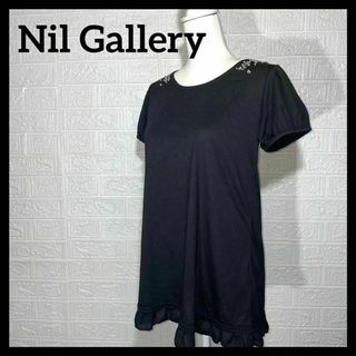 新品 Nil Gallery ニル　ギャラリー　ブラウス　ブラック　カットソ(シャツ/ブラウス(半袖/袖なし))