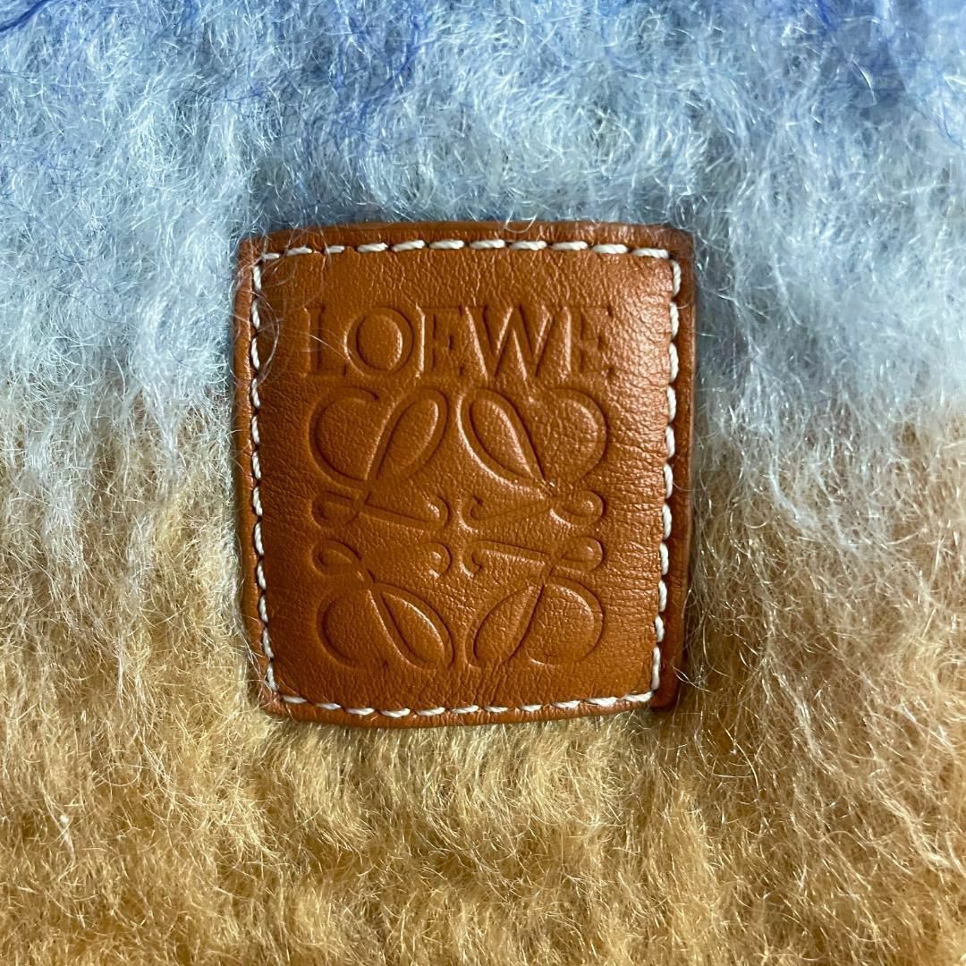 LOEWE(ロエベ)の【高級モヘア☆ボリューム】ロエベ ストライプ スカーフマフラー 鮮やかカラー メンズのファッション小物(マフラー)の商品写真