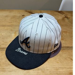 ニューエラー(NEW ERA)のニューエラ アトランタブレーブス ストライプ2トーンキャップ 7 5/8(キャップ)