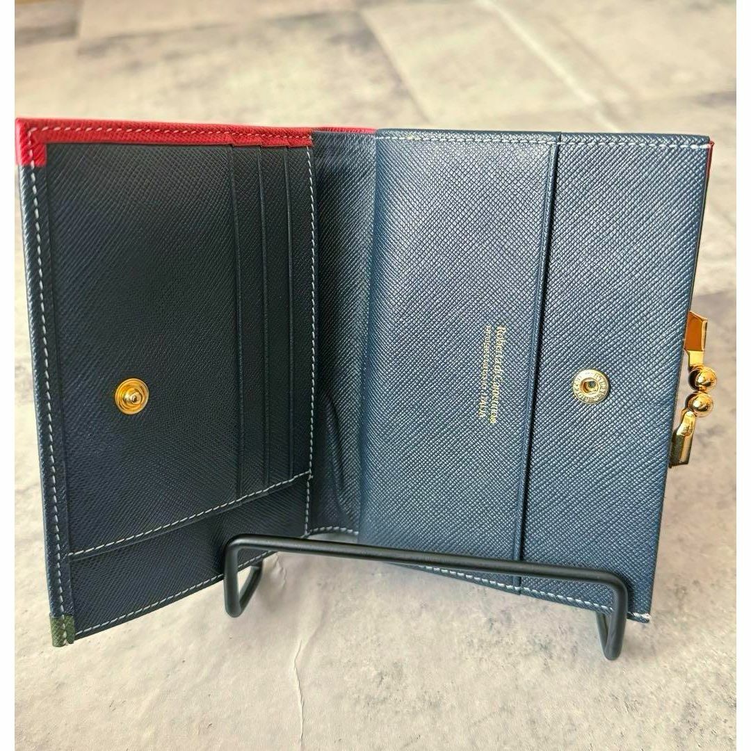 ROBERTA DI CAMERINO(ロベルタディカメリーノ)のロベルタディカメリーノ 二つ折り財布 レザー がま口 レディースのファッション小物(財布)の商品写真