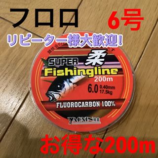 お得な200mフロロライン6号フロロカーボン6号200m (釣り糸/ライン)