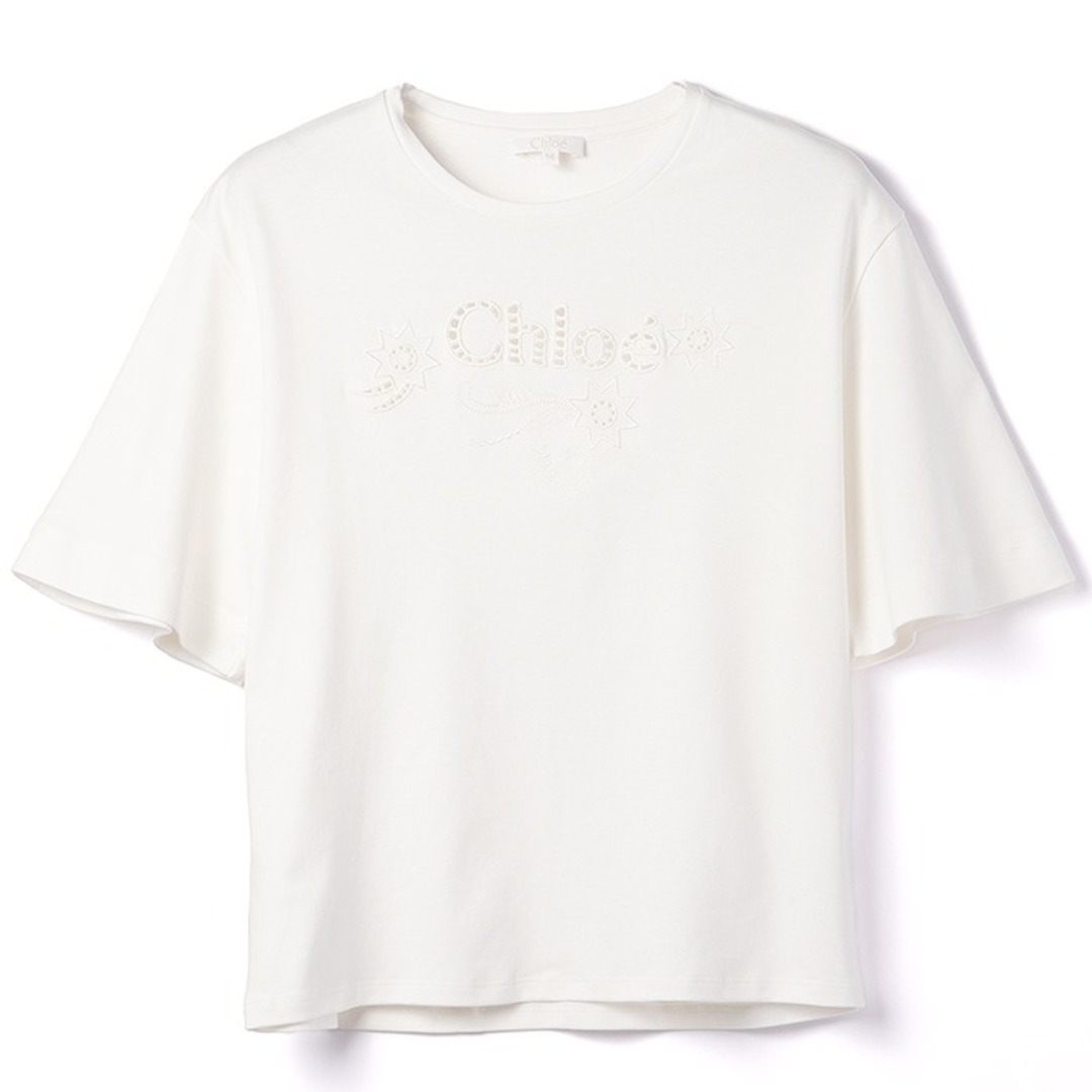 Chloe(クロエ)のクロエ CHLOE 【大人もOK】キッズ Tシャツ ロゴ クルーネック 半袖シャツ 2024年春夏新作 C20109 0003 117 キッズ/ベビー/マタニティのキッズ服女の子用(90cm~)(Tシャツ/カットソー)の商品写真