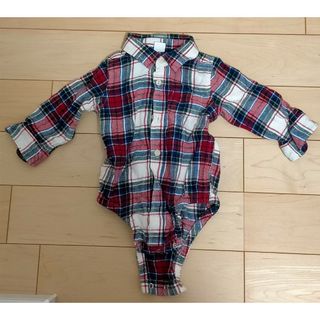 ベビーギャップ(babyGAP)のbabyGAP ネルシャツロンパース(ロンパース)