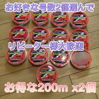 匿名配送フロロカーボン100% フロロカーボンライン2個チョイス　道糸ハリス(釣り糸/ライン)