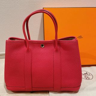 エルメス(Hermes)の美品 エルメス ガーデンパーティtpm 30 ブーゲンビリア ピンク赤系(トートバッグ)