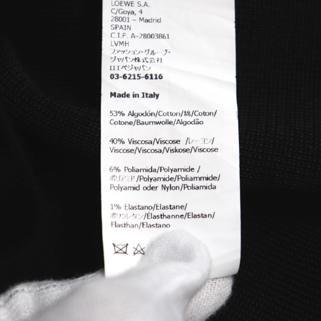 LOEWE(ロエベ)の【新品同様】 ロエベ H526Y14KDK アナグラムロゴ ジャージー ニット セーター ビッグポケット メンズ 黒 ブラック サイズ S LOEWE メンズのトップス(ニット/セーター)の商品写真
