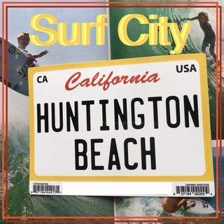 ハーレー(Hurley)のHuntington BeachCA限定サーフシティーナンバープレートステッカー(その他)