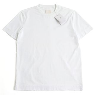 ジバンシィ(GIVENCHY)の未使用品 GIVENCHY ジバンシィ BM716G3YCC コットン100% 4Gロゴ スリムフィット クルーネック ショートスリーブ 半袖Ｔシャツ/カットソー ホワイト L イタリア製 正規品 メンズ(ニット/セーター)