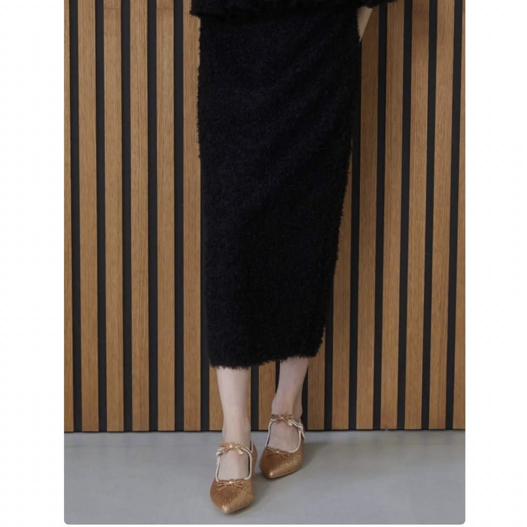 Noble(ノーブル)のMIRO AMURETIE ファーペンシルスカート レディースのスカート(ロングスカート)の商品写真