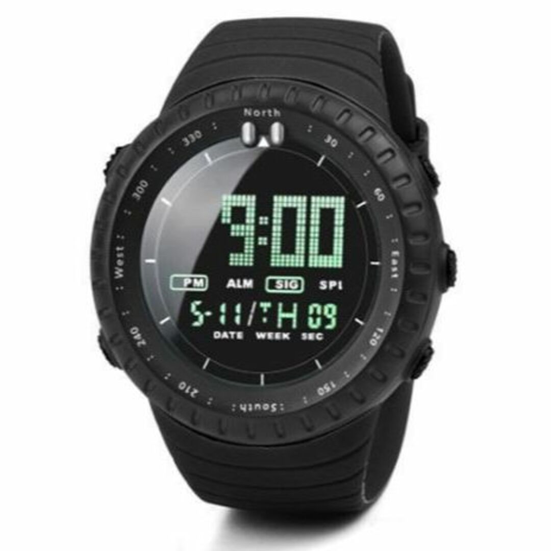 ■2022新入荷！■ダイバーズウォッチブラックフェイスドット　５０Ｍ防水 メンズの時計(腕時計(デジタル))の商品写真