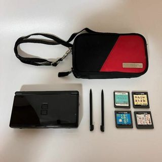 ニンテンドーDS(ニンテンドーDS)のニンテンドーDS Lite タッチペン2点 ソフト4点 専用ポーチ付【k622】(携帯用ゲーム機本体)