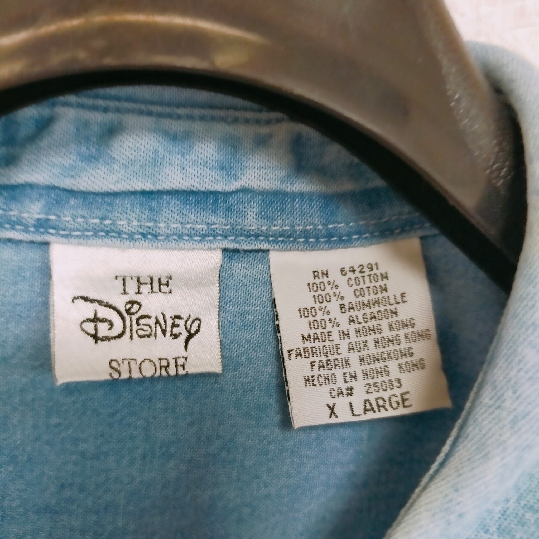 Disney(ディズニー)のDisney ディズニー　デニムシャツ　キャラクター刺繍　長袖　XL メンズのトップス(シャツ)の商品写真