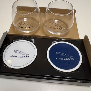 【新品】ジャガー jaguar ノベルティー小皿2枚 +ペアグラスセット