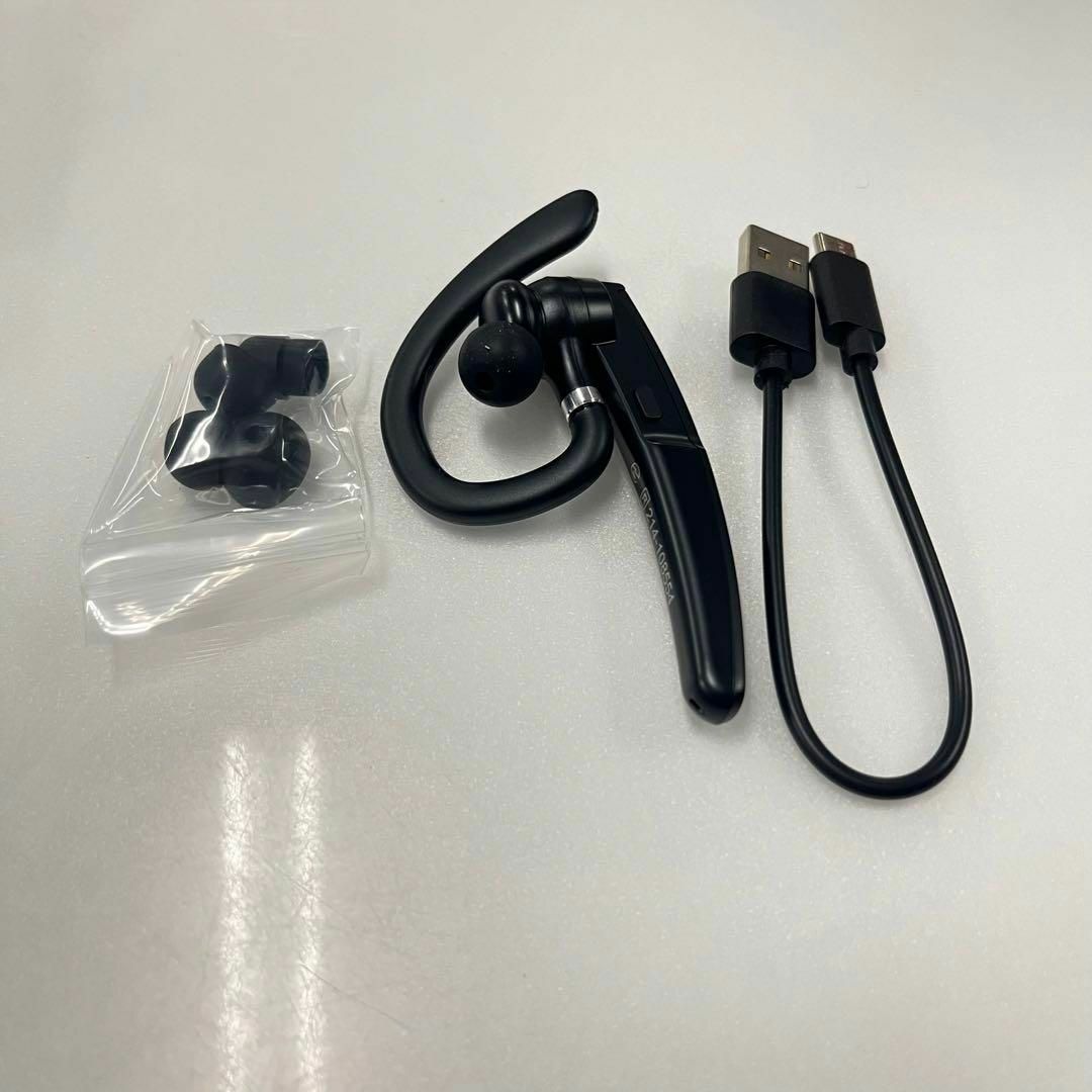 耳掛け式 片耳ワイヤレス ヘッドセット マイク CVC8.0ノイズキャンセ